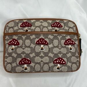 Coach Flight bag with Mushroom Motif embroidery